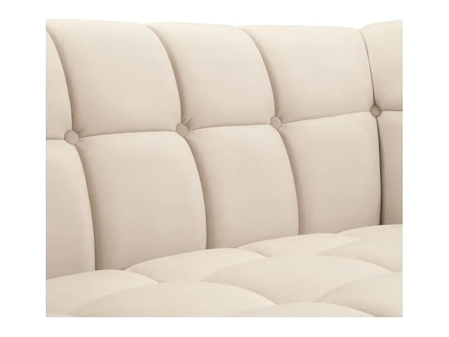 Sofá de 3 plazas en terciopelo beige - Mona