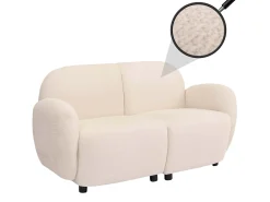 Sofá de 2 plazas MCW-P33, crema