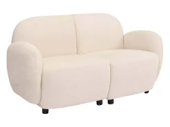 Sofá de 2 plazas MCW-P33, crema