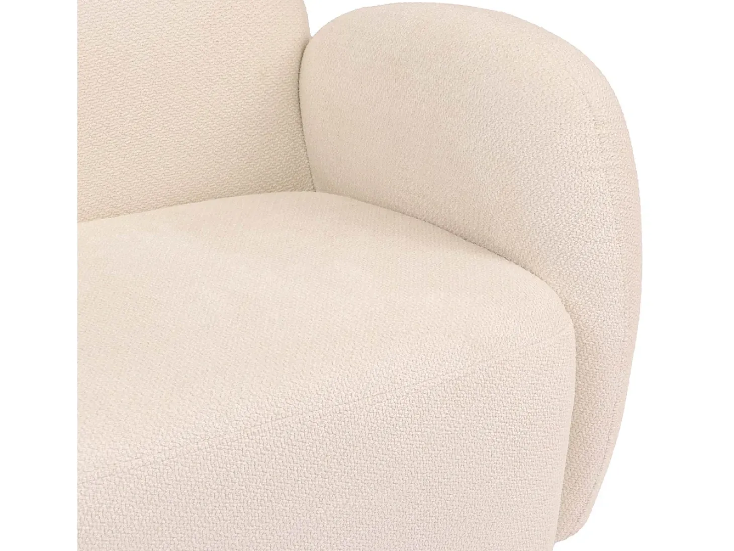 Sofá de 2 plazas MCW-P33, crema