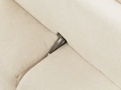 Sofá de 2 plazas movible hacia adelante y hacia atrás en tela texturizada beige APOLIU