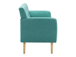 Sofá de 3 plazas tapizado de tela verde 172x70x82 cm