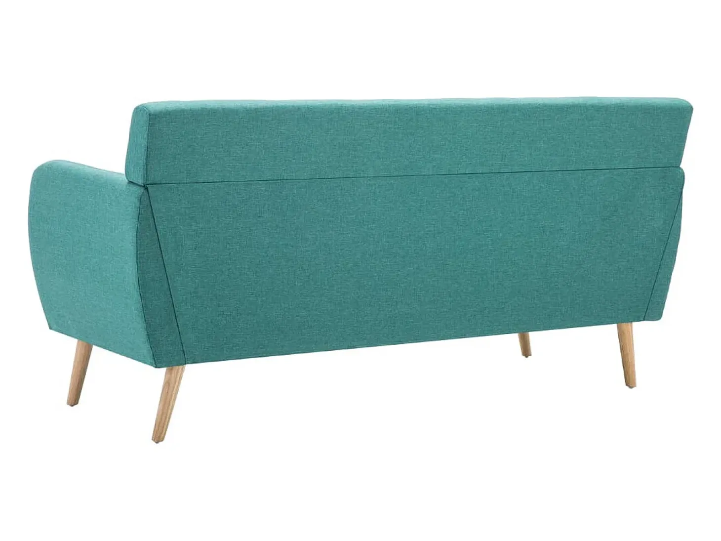 Sofá de 3 plazas tapizado de tela verde 172x70x82 cm