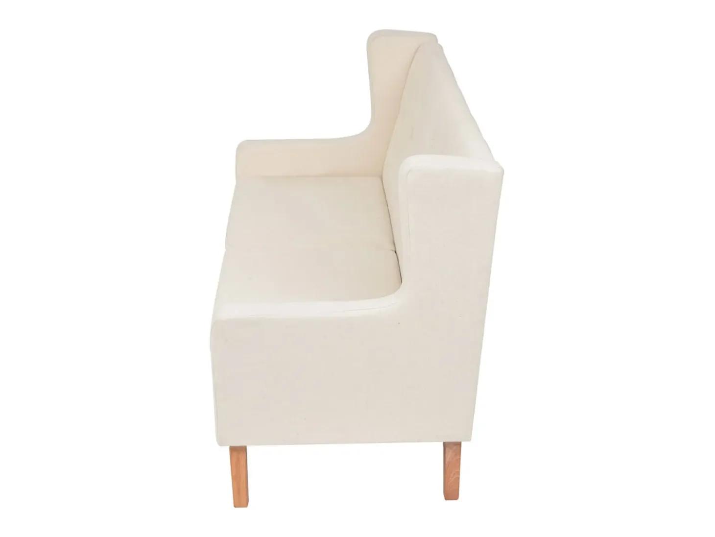 Sofá de 2 plazas tela blanco crema