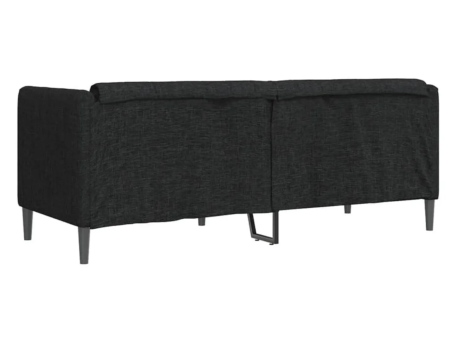 Sofá de 2 plazas tela negro