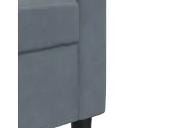 Sofá de 3 plazas terciopelo gris oscuro 180 cm