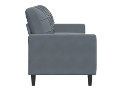 Sofá de 3 plazas terciopelo gris oscuro 180 cm