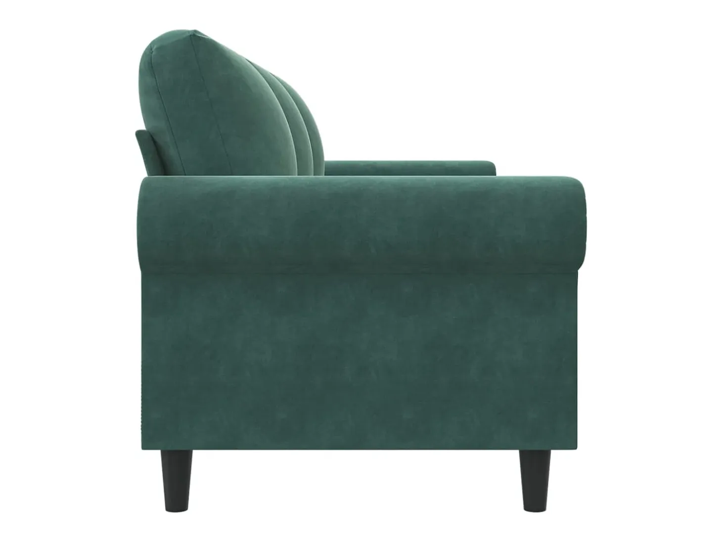 Sofá de 3 plazas terciopelo verde oscuro 180 cm
