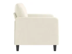 Sofá de 2 plazas terciopelo color crema 120 cm