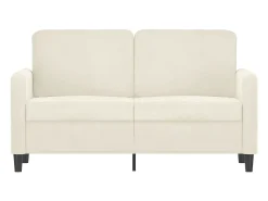 Sofá de 2 plazas terciopelo color crema 120 cm
