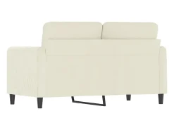 Sofá de 2 plazas terciopelo color crema 120 cm