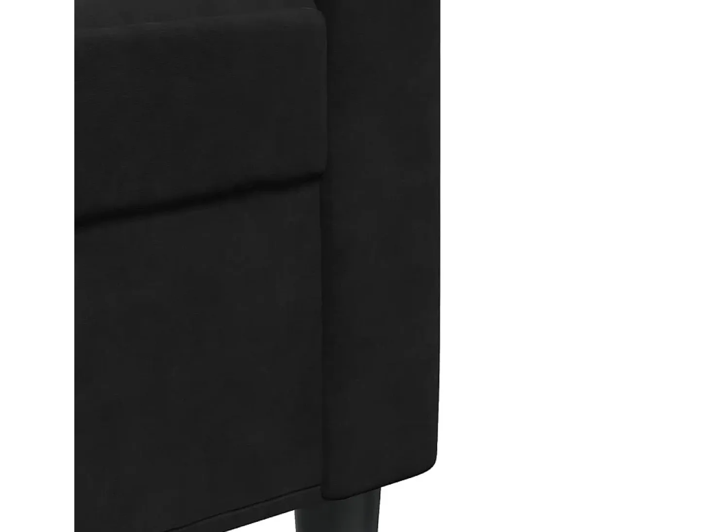 Sofá de 2 plazas terciopelo negro 140 cm