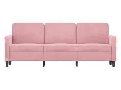 Sofá de 3 plazas terciopelo rosa 180 cm ES494389
