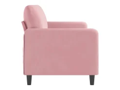 Sofá de 3 plazas terciopelo rosa 180 cm ES494389