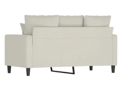 Sofá de 2 plazas terciopelo color crema 120 cm