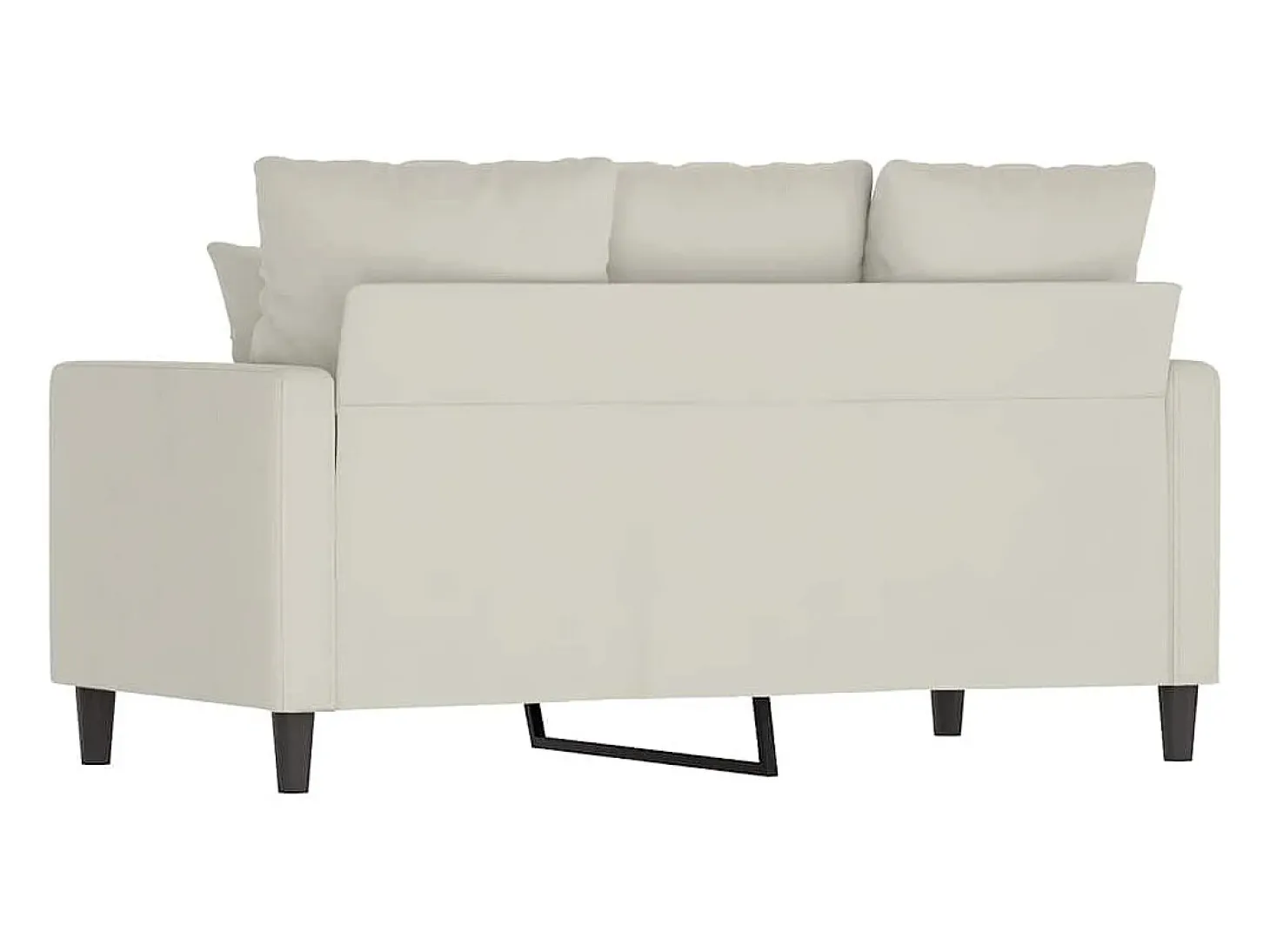 Sofá de 2 plazas terciopelo color crema 120 cm