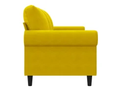 Sofá de 3 plazas terciopelo amarillo 180 cm