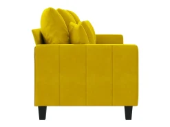 Sofá de 3 plazas terciopelo amarillo 180 cm