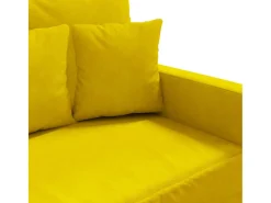 Sofá de 3 plazas terciopelo amarillo 180 cm