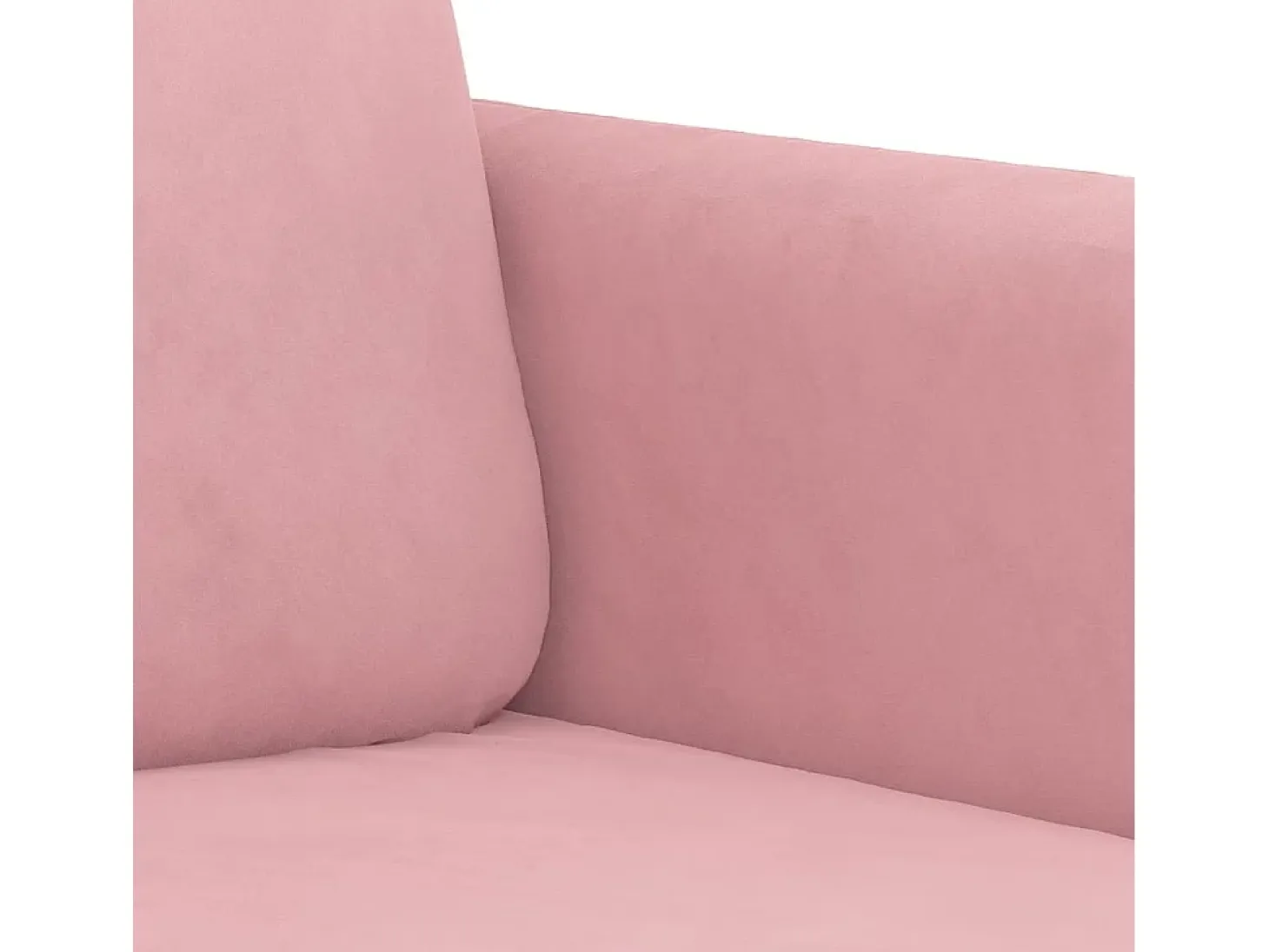 Sofá de 2 plazas terciopelo rosa 120 cm