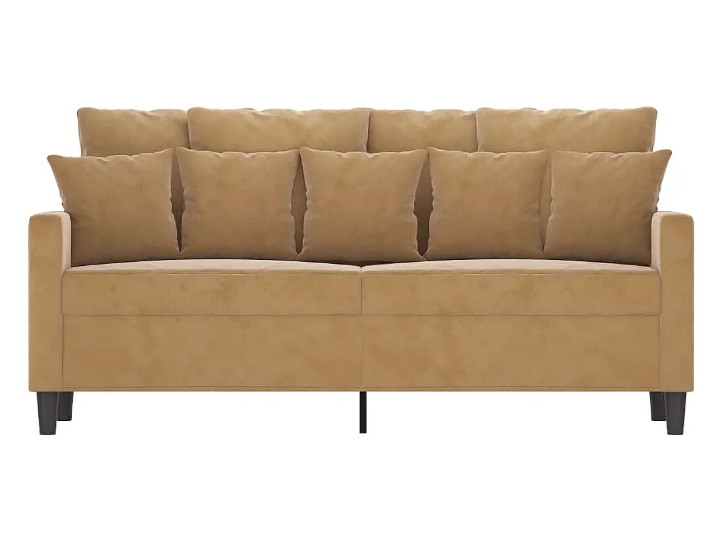 Sofá de 2 plazas terciopelo marrón 140 cm