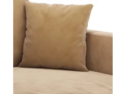 Sofá de 2 plazas terciopelo marrón 140 cm