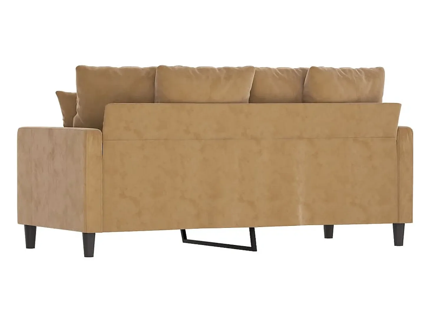 Sofá de 2 plazas terciopelo marrón 140 cm