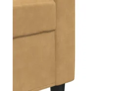 Sofá de 3 plazas terciopelo marrón 180 cm