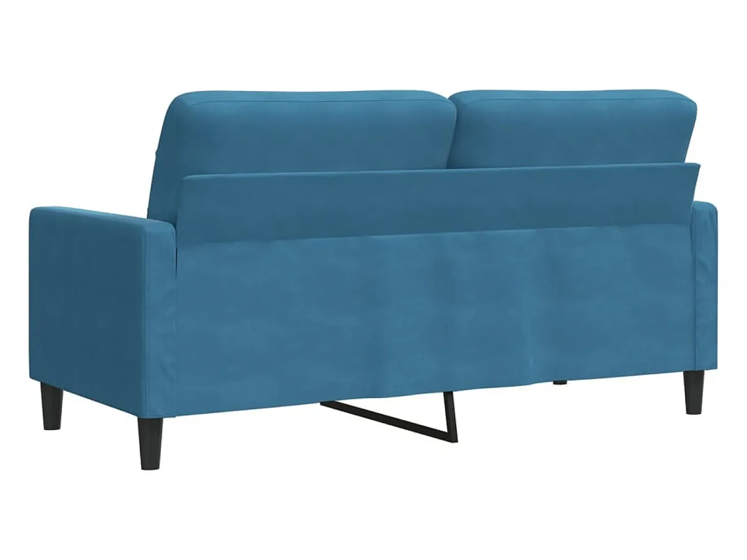 Sofá de 2 plazas terciopelo azul 140 cm