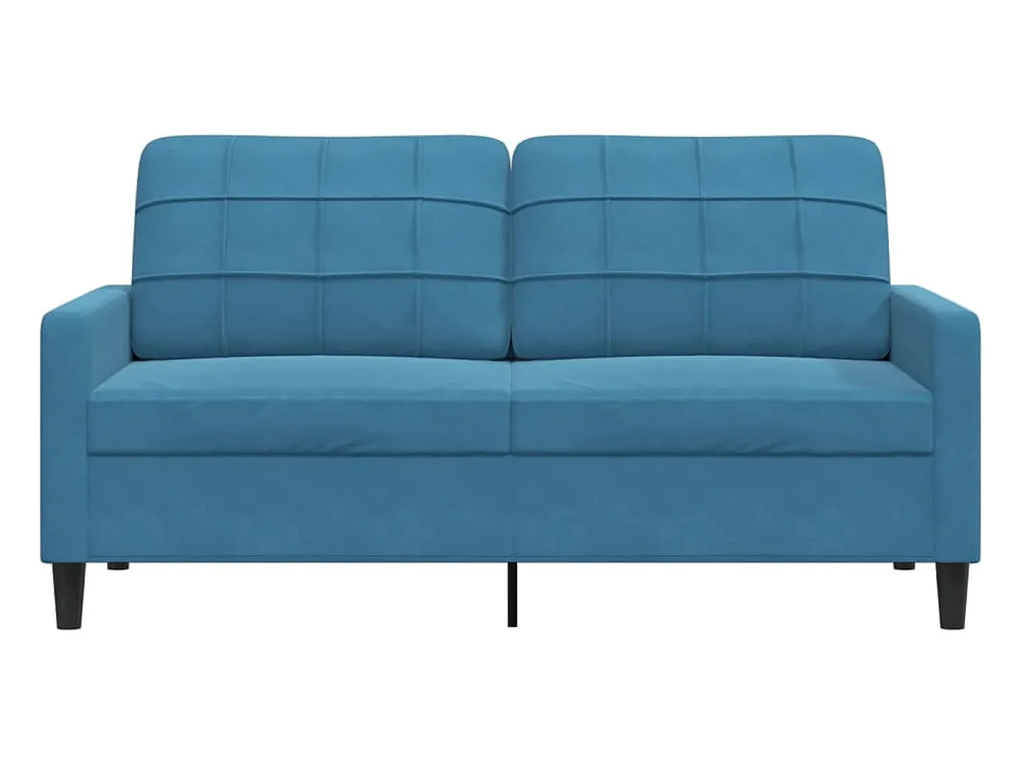 Sofá de 2 plazas terciopelo azul 140 cm
