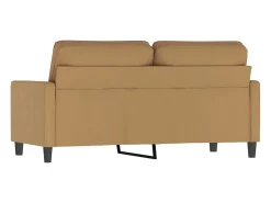 Sofá de 2 plazas terciopelo marrón 140 cm