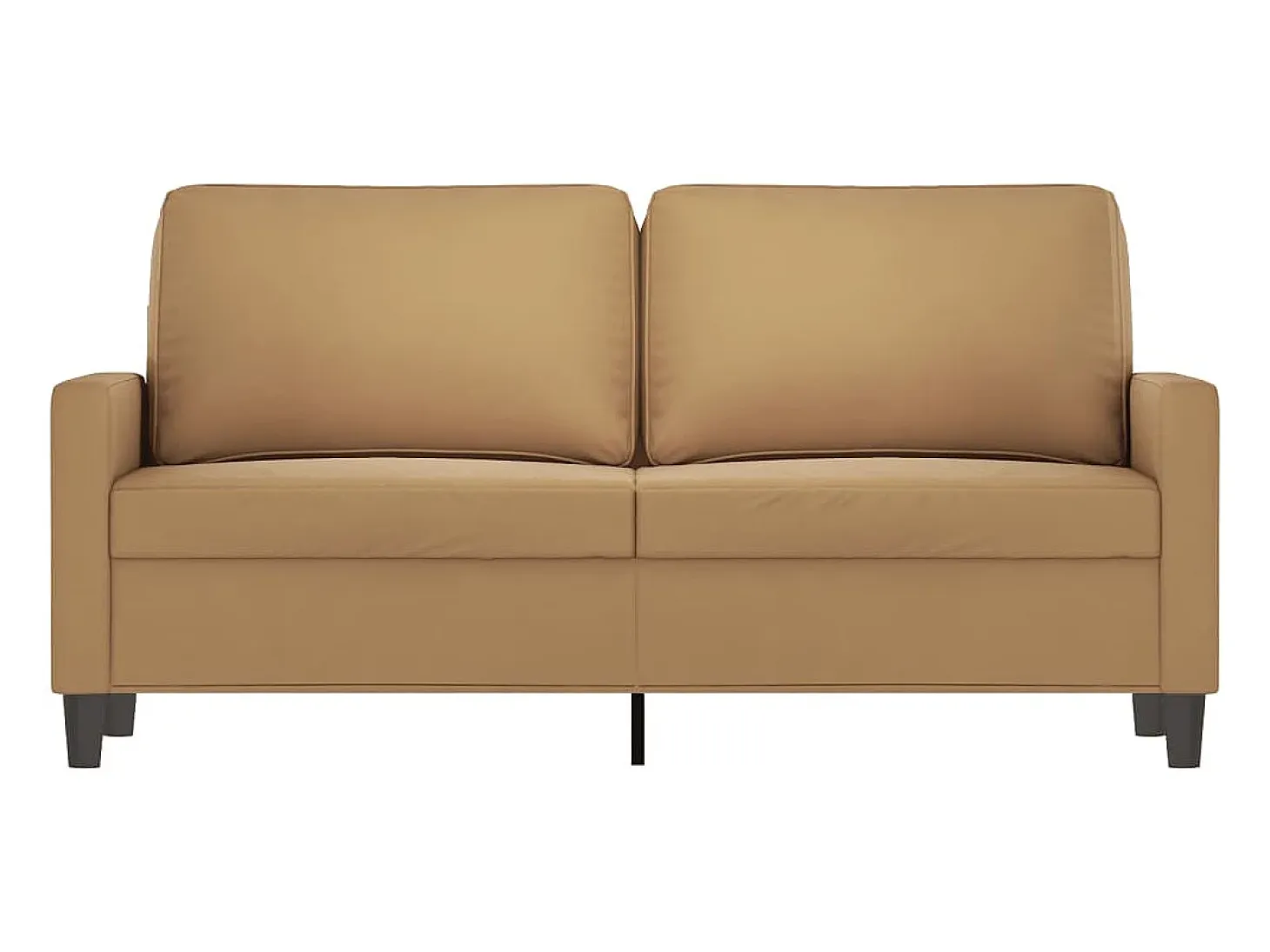 Sofá de 2 plazas terciopelo marrón 140 cm