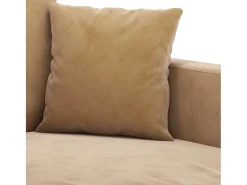 Sofá de 2 plazas terciopelo marrón 120 cm
