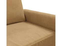 Sofá de 2 plazas terciopelo marrón 140 cm