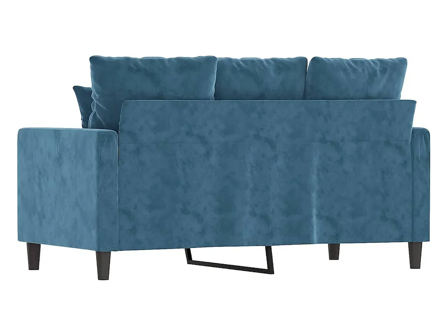 Sofá de 2 plazas terciopelo azul 120 cm