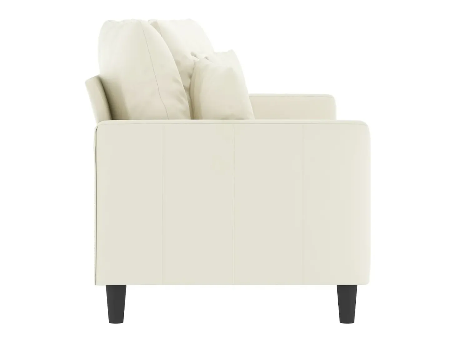 Sofá de 2 plazas terciopelo color crema 140 cm