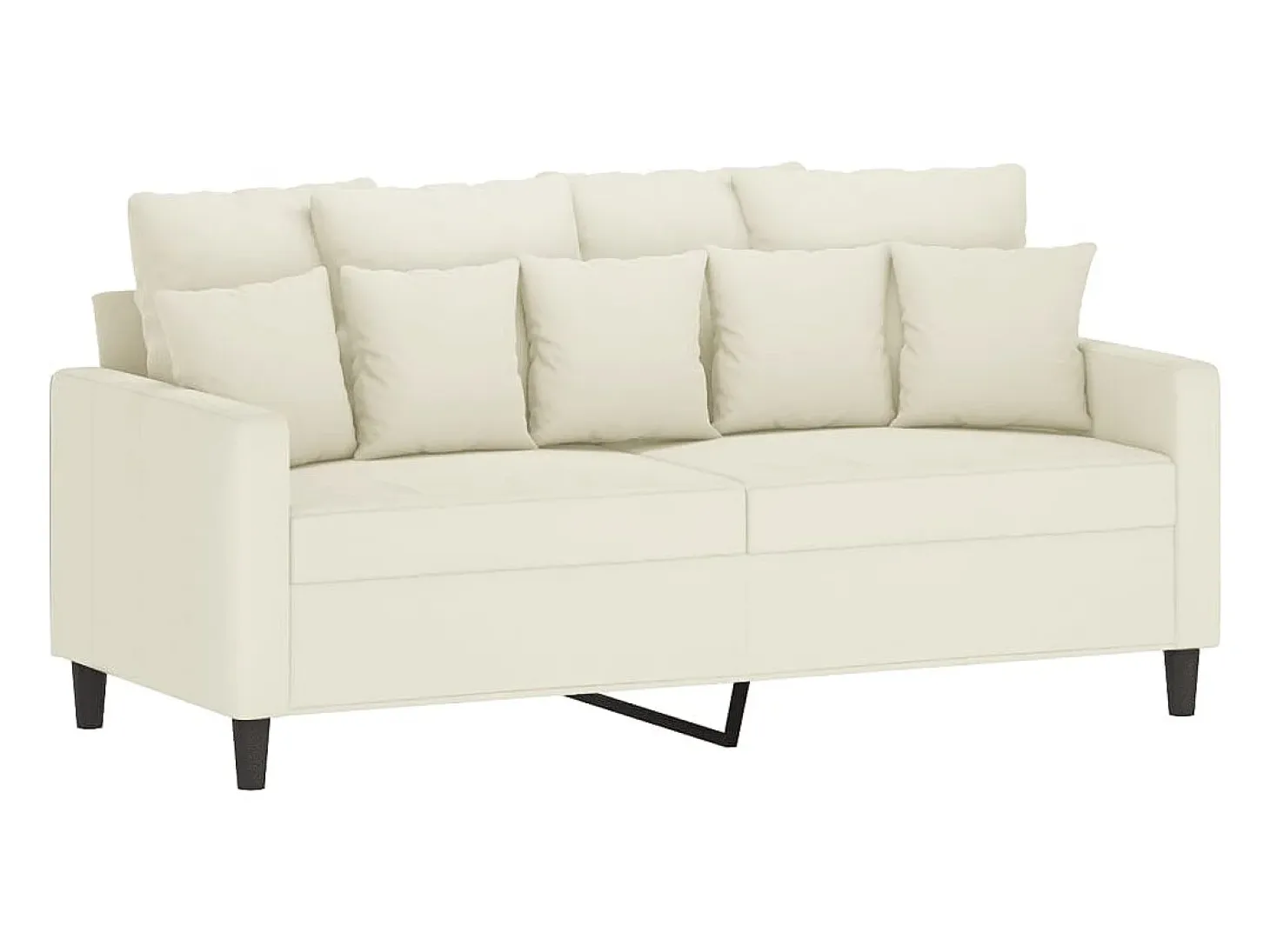 Sofá de 2 plazas terciopelo color crema 140 cm