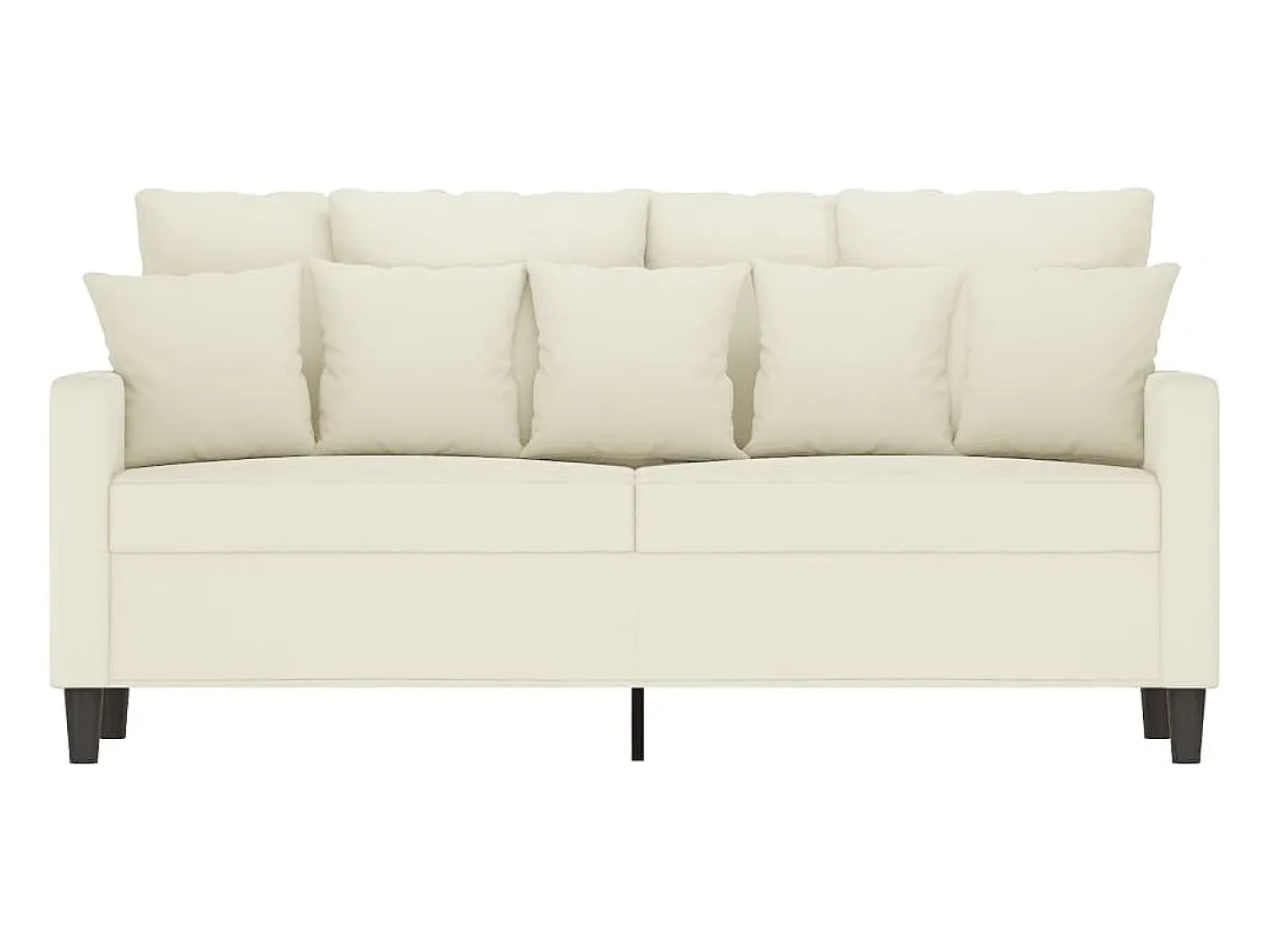 Sofá de 2 plazas terciopelo color crema 140 cm
