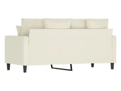 Sofá de 2 plazas terciopelo color crema 140 cm