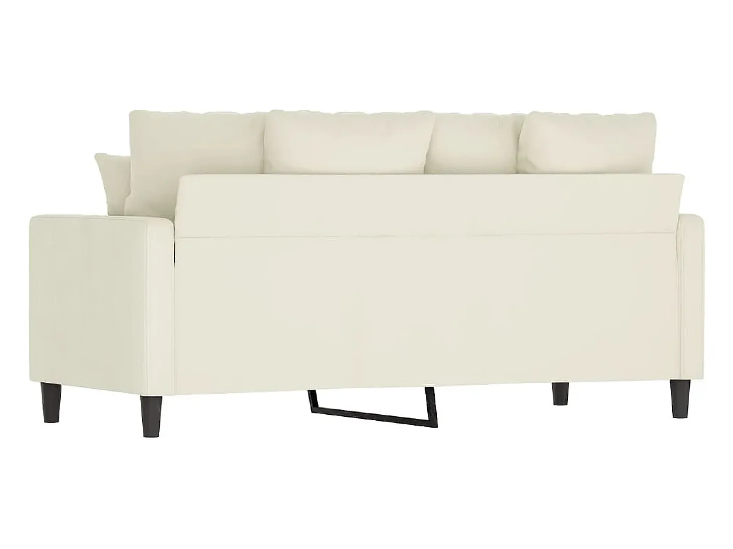 Sofá de 2 plazas terciopelo color crema 140 cm