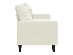 Sofá de 3 plazas terciopelo color crema 210 cm