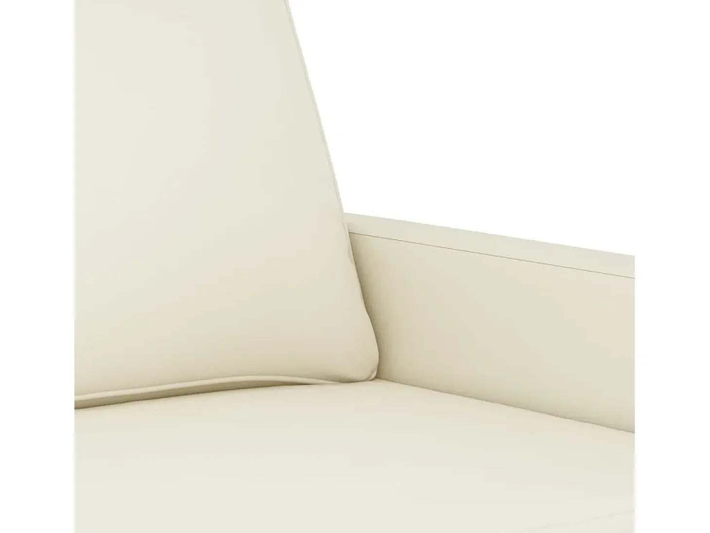 Sofá de 3 plazas terciopelo color crema 180 cm