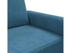 Sofá de 2 plazas terciopelo azul 140 cm