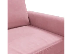 Sofá de 2 plazas terciopelo rosa 140 cm