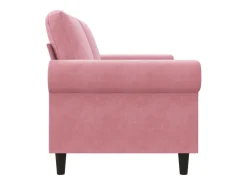 Sofá de 2 plazas terciopelo rosa 140 cm