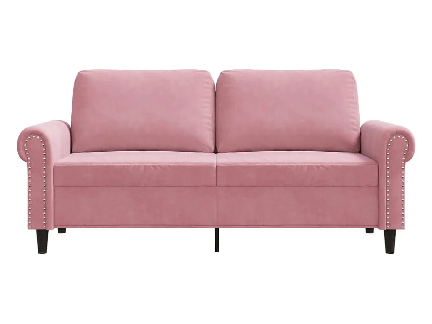 Sofá de 2 plazas terciopelo rosa 140 cm