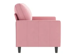 Sofá de 2 plazas terciopelo rosa 120 cm