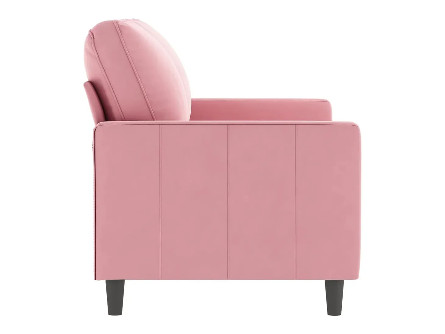 Sofá de 2 plazas terciopelo rosa 120 cm