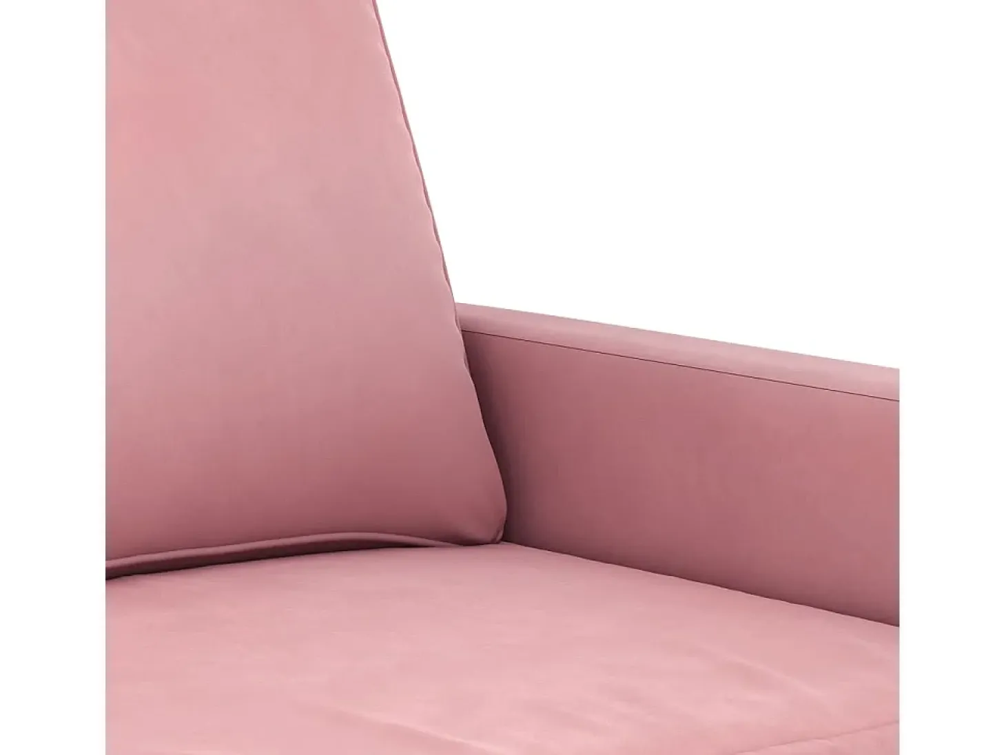 Sofá de 2 plazas terciopelo rosa 120 cm