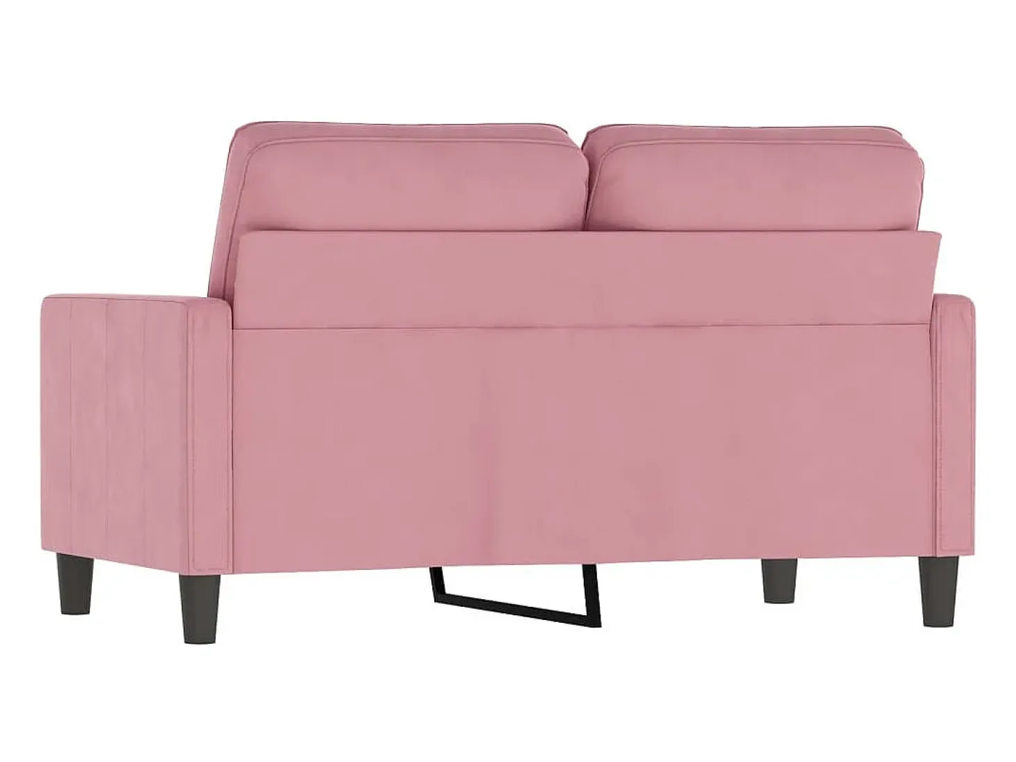 Sofá de 2 plazas terciopelo rosa 120 cm
